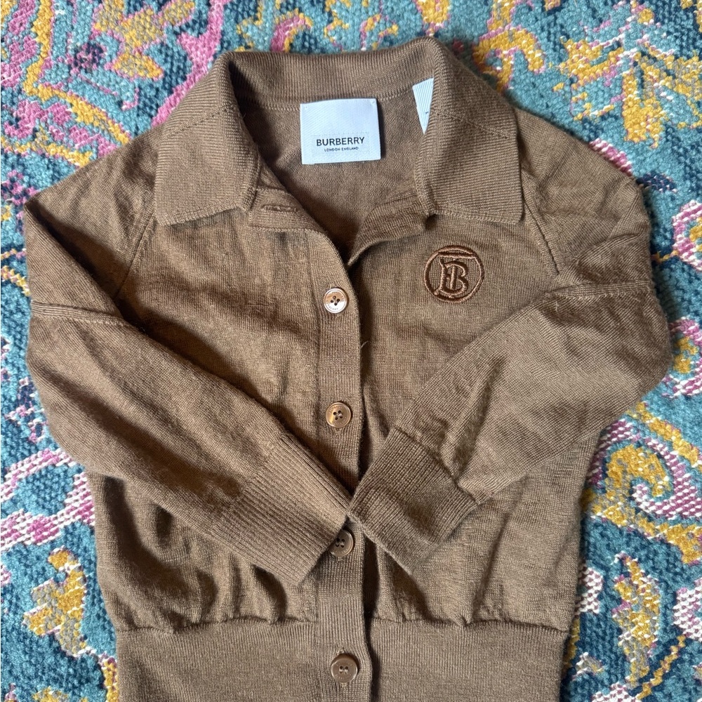 Burberry baby cardigan 100% Merino wool